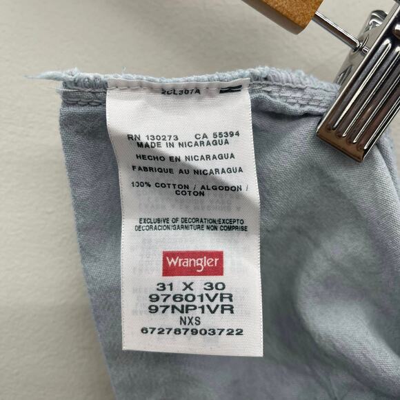 Wrangler High Rise Rigid Denim Cut-Off Shorts Mens 30 Dark Denim Style‎ 97601VR - Picture 7 of 7